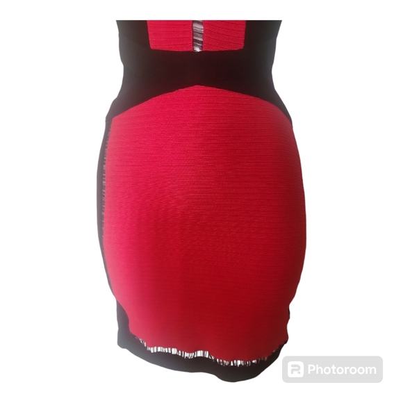 GUESS Marciano Pink Black Bodycon Dress - Size XXS, 00 - Picture 3 of 5